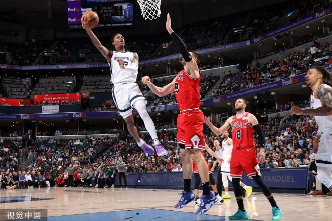  莫兰特劲爆扣篮集锦灰熊主场力克鹈鹕止连败